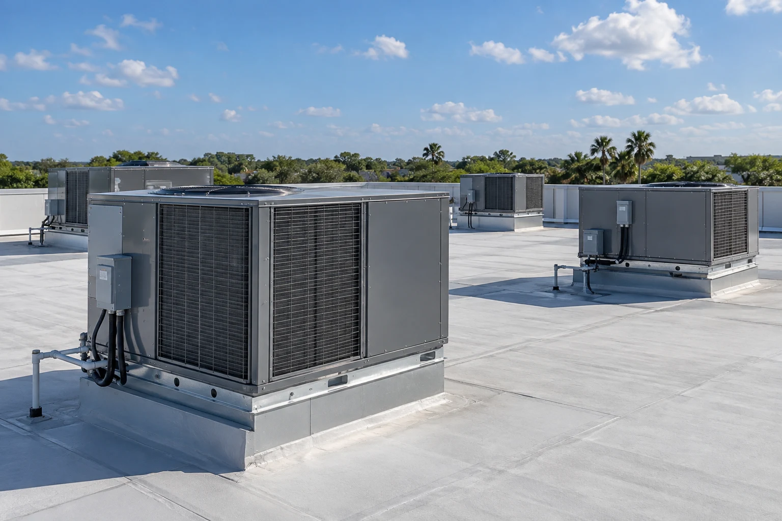 Illustrative commercial rooftop HVAC equipment